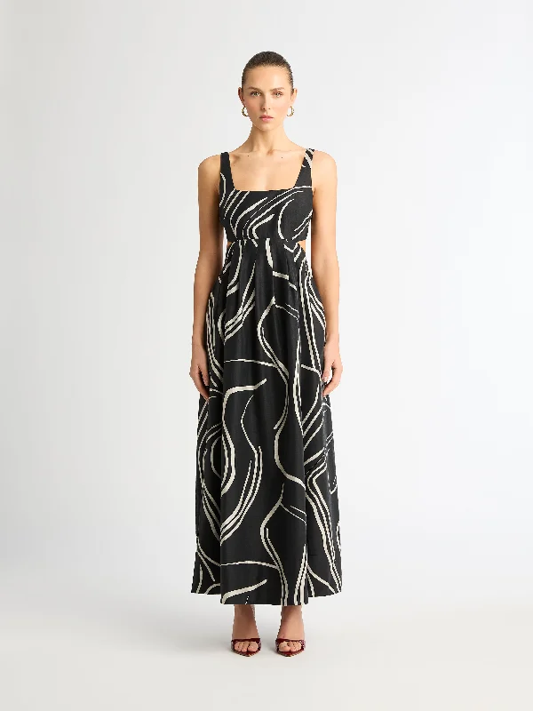 FIGURE DANCER MIDI DRESS