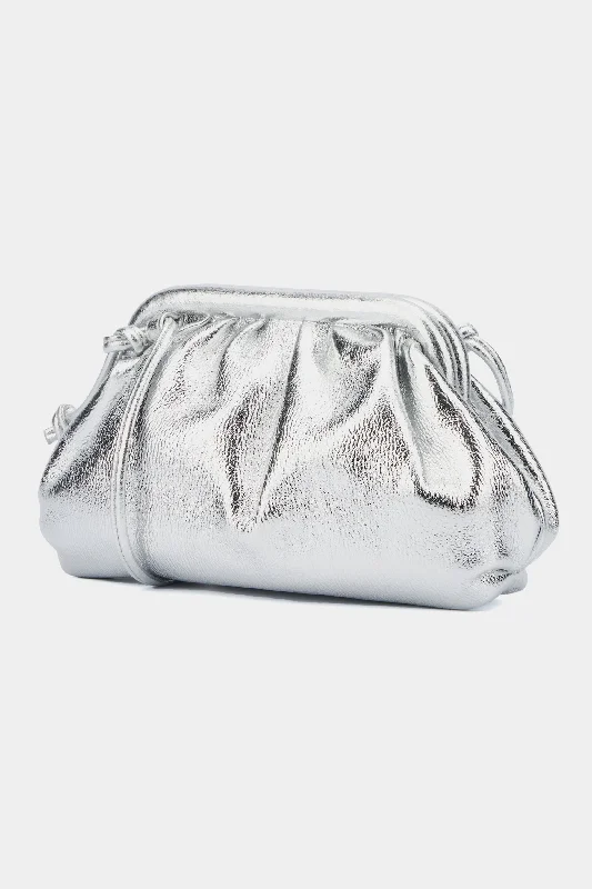 NIKKI-A METALLIC CLUTCH CROSSBODY